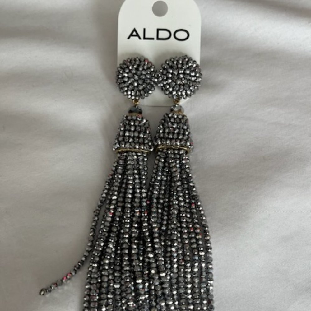 ALDO sparkly silver earrings NWT